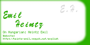 emil heintz business card